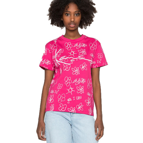 Karl Kani Γυναικεία κοντομάνικη μπλούζα Signature Flower Tee
